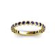 3 - Ashlyn 1.80 mm Blue Sapphire 3/4 Eternity Band 
