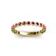 3 - Ashlyn 1.80 mm Ruby 3/4 Eternity Band 