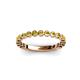 3 - Ashlyn 1.80 mm Yellow Sapphire 3/4 Eternity Band 