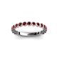 3 - Ashlyn 1.80 mm Red Garnet 3/4 Eternity Band 