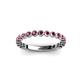 3 - Ashlyn 1.80 mm Rhodolite Garnet 3/4 Eternity Band 