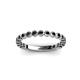 3 - Ashlyn 1.80 mm Black Diamond 3/4 Eternity Band 