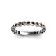 3 - Ashlyn 1.80 mm Smoky Quartz 3/4 Eternity Band 