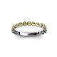 3 - Ashlyn 1.80 mm Yellow Sapphire 3/4 Eternity Band 