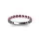 3 - Ashlyn 1.80 mm Ruby 3/4 Eternity Band 
