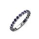 4 - Ashlyn 1.80 mm Blue Sapphire 3/4 Eternity Band 