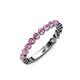 4 - Ashlyn 1.80 mm Pink Sapphire 3/4 Eternity Band 