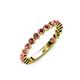 4 - Ashlyn 1.80 mm Ruby 3/4 Eternity Band 