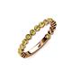 4 - Ashlyn 1.80 mm Yellow Sapphire 3/4 Eternity Band 