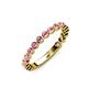 4 - Ashlyn 1.80 mm Pink Sapphire 3/4 Eternity Band 