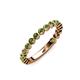 4 - Ashlyn 1.80 mm Green Garnet 3/4 Eternity Band 