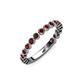 4 - Ashlyn 1.80 mm Red Garnet 3/4 Eternity Band 