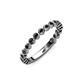4 - Ashlyn 1.80 mm Black Diamond 3/4 Eternity Band 