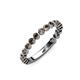 4 - Ashlyn 1.80 mm Smoky Quartz 3/4 Eternity Band 