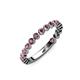4 - Ashlyn 1.80 mm Rhodolite Garnet 3/4 Eternity Band 