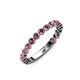 4 - Ashlyn 1.80 mm Ruby 3/4 Eternity Band 