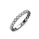 4 - Ashlyn 1.80 mm White Sapphire 3/4 Eternity Band 