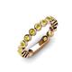 4 - Ashlyn 2.30 mm Yellow Sapphire 3/4 Eternity Band 