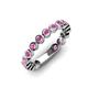 4 - Ashlyn 2.30 mm Pink Sapphire 3/4 Eternity Band 