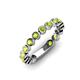 4 - Ashlyn 2.30 mm Peridot 3/4 Eternity Band 