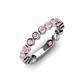 4 - Ashlyn 2.30 mm Pink Tourmaline 3/4 Eternity Band 