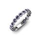 4 - Ashlyn 2.30 mm Iolite 3/4 Eternity Band 
