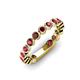4 - Ashlyn 2.30 mm Ruby 3/4 Eternity Band 