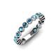 4 - Ashlyn 2.30 mm London Blue Topaz 3/4 Eternity Band 