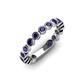 4 - Ashlyn 2.30 mm Blue Sapphire 3/4 Eternity Band 