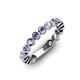 4 - Ashlyn 2.30 mm Tanzanite 3/4 Eternity Band 