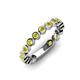4 - Ashlyn 2.30 mm Yellow Sapphire 3/4 Eternity Band 