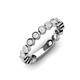 4 - Ashlyn 2.30 mm White Sapphire 3/4 Eternity Band 