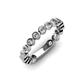 4 - Ashlyn 2.30 mm Lab Grown Diamond 3/4 Eternity Band 