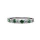 1 - Clara 3.00 mm Diamond and Lab Created Alexandrite 10 Stone Wedding Band 