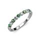 3 - Clara 3.00 mm Diamond and Lab Created Alexandrite 10 Stone Wedding Band 