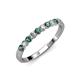 3 - Clara 2.70 mm Diamond and Lab Created Alexandrite 10 Stone Wedding Band 