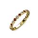 3 - Ashlyn 1.80 mm Red Garnet and Diamond 3/4 Eternity Band 
