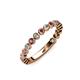 3 - Ashlyn 1.80 mm Rhodolite Garnet and Diamond 3/4 Eternity Band 