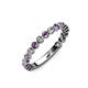 3 - Ashlyn 1.80 mm Amethyst and Diamond 3/4 Eternity Band 