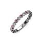3 - Ashlyn 1.80 mm Rhodolite Garnet and Diamond 3/4 Eternity Band 