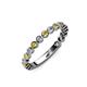 3 - Ashlyn 1.80 mm Yellow Sapphire and Diamond 3/4 Eternity Band 