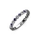 3 - Ashlyn 1.80 mm Blue Sapphire and Diamond 3/4 Eternity Band 