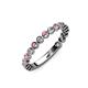 3 - Ashlyn 1.80 mm Pink Tourmaline and Diamond 3/4 Eternity Band 