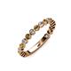 3 - Ashlyn 1.80 mm Citrine and Diamond 3/4 Eternity Band 