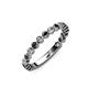 3 - Ashlyn 1.80 mm Black and White Diamond 3/4 Eternity Band 
