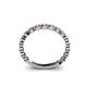 4 - Ashlyn 1.80 mm Pink Sapphire and Diamond 3/4 Eternity Band 