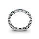 4 - Ashlyn 2.30 mm Blue and White Diamond 3/4 Eternity Band 