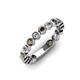 3 - Ashlyn 2.30 mm Smoky Quartz and Diamond 3/4 Eternity Band 