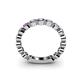 4 - Ashlyn 2.30 mm Amethyst and Diamond 3/4 Eternity Band 
