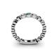 4 - Ashlyn 2.30 mm London Blue Topaz and Diamond 3/4 Eternity Band 